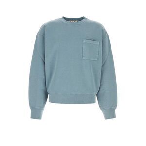 Marni Men Powder Light-Blue Cotton Sweatshirt